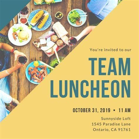 Luncheon Flyer Templates | Lunch invitation, Luncheon, Dinner invitation template