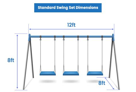 Swing Set Dimensions (Standard, A-frame & DIY Sizes) - Designing Idea