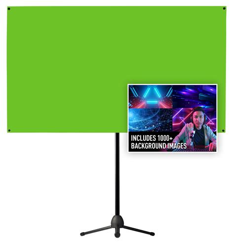 Valera Explorer Green Screen with Stand - Portable Chroma Key Panel, 1000 Free Backgrounds ...
