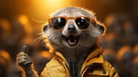 Premium AI Image | Meerkat using a hand speaker to make an announcement