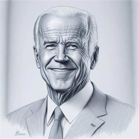 Premium AI Image | vector handdrawn Joe Biden portrait Pencil Sketch And Cartoon