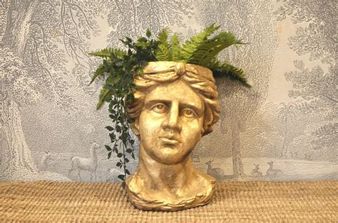 Quirky Upcycled Gold Classical Head Planter Unusual Home | Etsy UK | Unusual home, Head planters ...