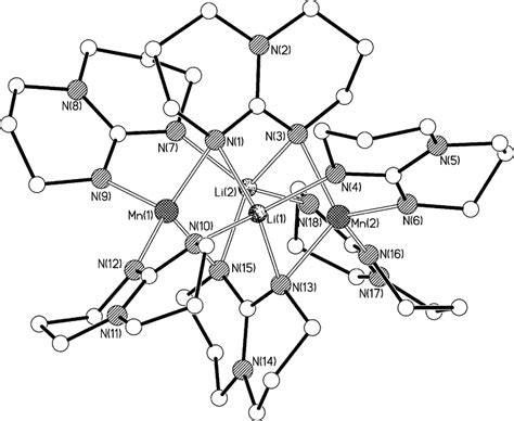 Structure of a dimeric manganate molecule of 2 (one of two equivalent... | Download Scientific ...