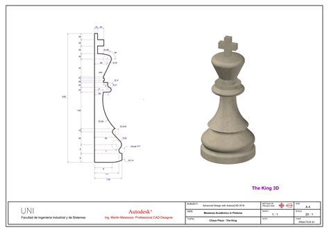 The King by Ing. Martín Mestanza | Technical drawing, Autocad isometric ...