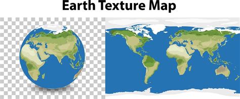 Earth planet with Earth texture map 2785881 Vector Art at Vecteezy