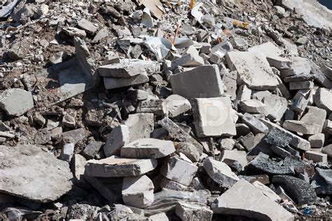 Concrete debris on construction site | Stock image | Colourbox