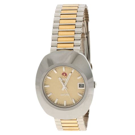 Rado Diastar Gold Stainless Steel Original Men's Wristwatch 35MM Rado ...