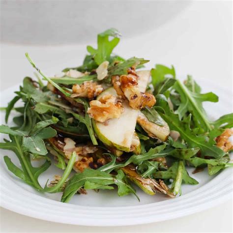 Walnut, Parmesan, Pear and Rocket Salad - Bake Play Smile