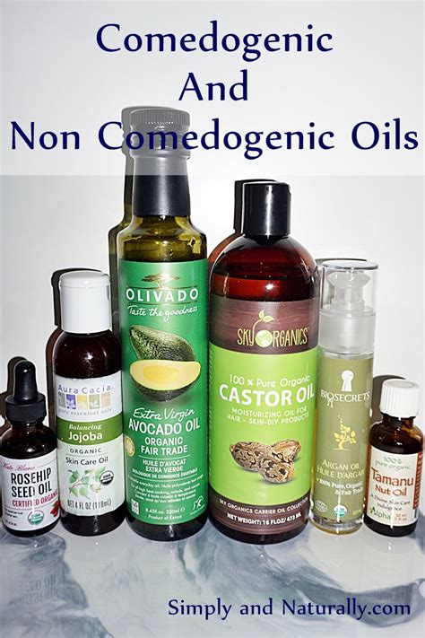 The List Of Comedogenic And Non Comedogenic Oils - Simply and Naturally | Non comedogenic oils ...