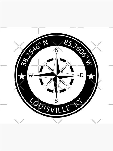 "Louisville, Kentucky Geographical Coordinates" Art Print for Sale by TeeOhGraphics | Redbubble