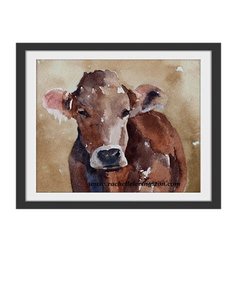 Painting of Cow Painting Folk Art Painting Folk Art Animal - Etsy