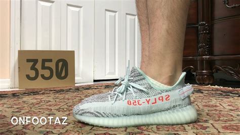 Adidas Yeezy 350 Boost V2 Blue Tint On Foot - YouTube