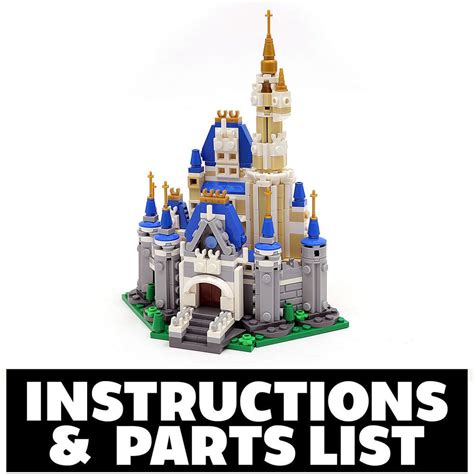 Instructions, Parts List Only for Custom LEGO Mini Disney Castle | SG MiniFigures