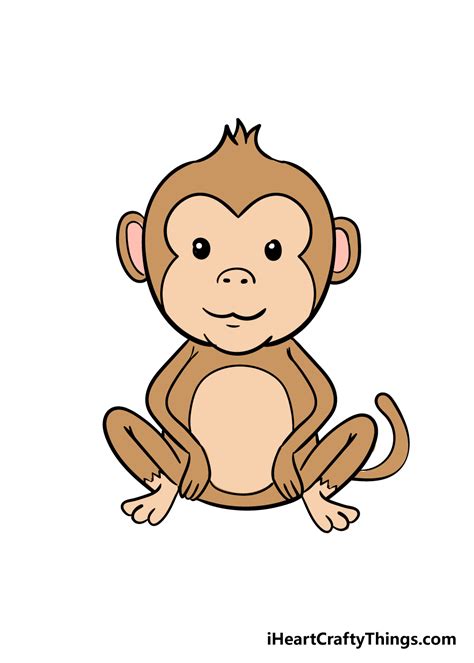 Monkey Drawing - How To Draw A Monkey Step By Step