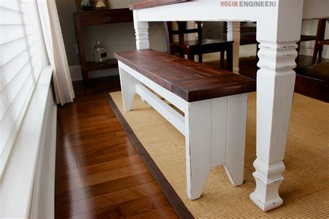 DIY Farmhouse Bench | Free Plans | Rogue Engineer