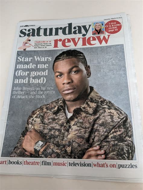 TIMES REVIEW 18/03/2023 John Boyega Star Wars Interview - YourCelebrityMagazines