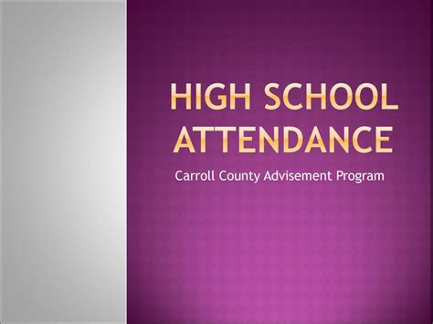 High School Attendance - ppt download