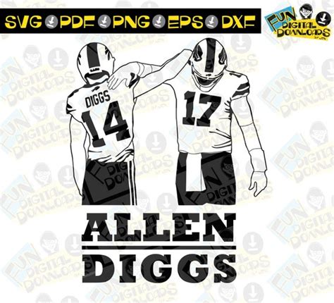 Allen Diggs SVG Josh Allen Svg Stefon Diggs Svg Buffalo - Etsy