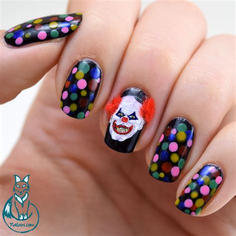 Creepy Clown Nail Art | Nailzini: A Nail Art Blog