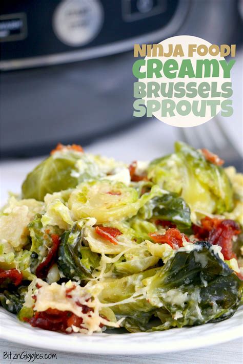 Ninja Foodi Creamy Brussels Sprouts - Bitz & Giggles