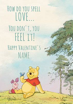 Winnie the Pooh Personalised Valentine's Day Card | Funky Pigeon