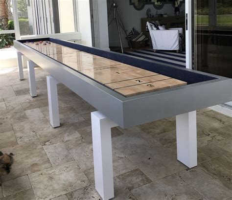 Outdoor Shuffleboard table made by my friend Robbie Selby in Naples ...