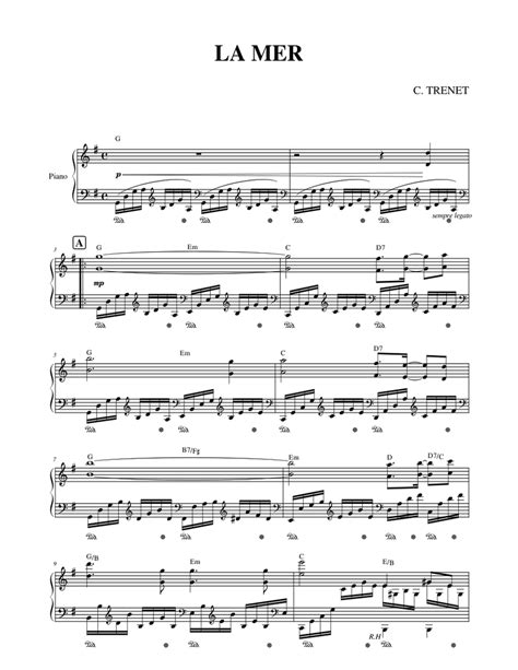 LA MER Sheet music for Piano (Solo) | Musescore.com