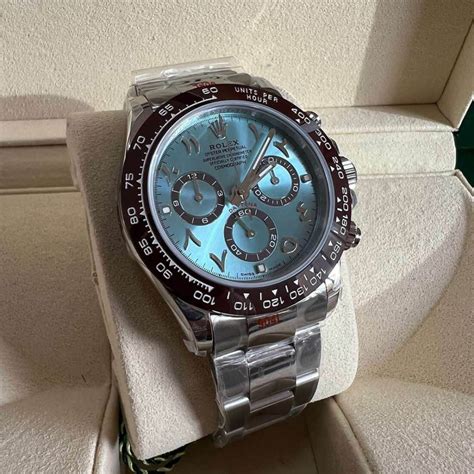 Rolex Daytona Platinum Arabic Ice Blue Dial – ShinMarket