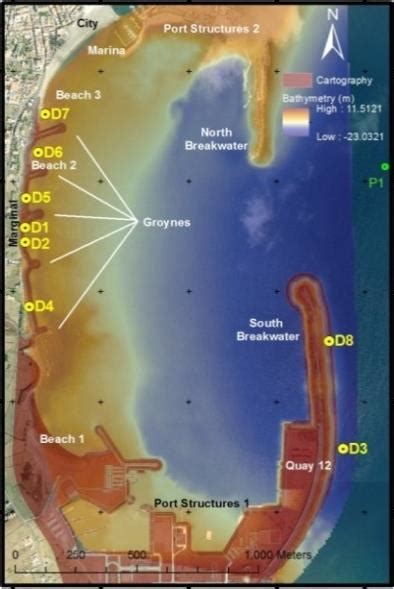 a) Main structures of Praia da Vitória; b) Risk map; c) Consequences ...