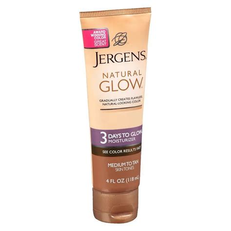 Jergens Natural Glow 3 Days to Glow Moisturizer - Medium to Tan ...