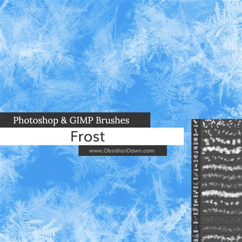 Frost Texture Photoshop and GIMP Brushes by redheadstock on DeviantArt