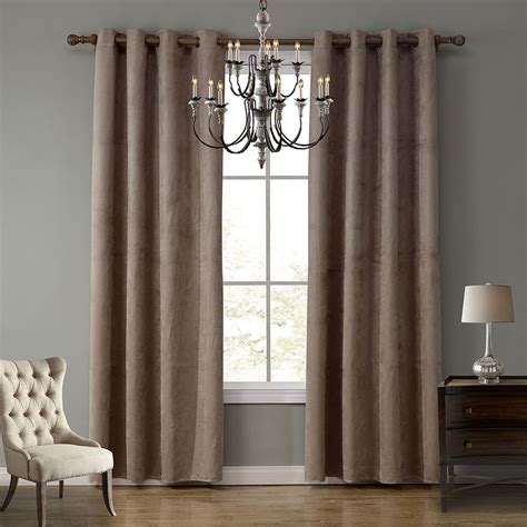 Modern Ready Made Curtain Suede Solid Color Finished Curtain Living Room Curtain (Two Panels)