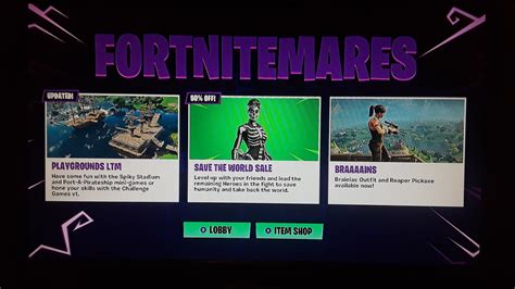 Fortnite announcing that Save the World is half on on the switch, when ...