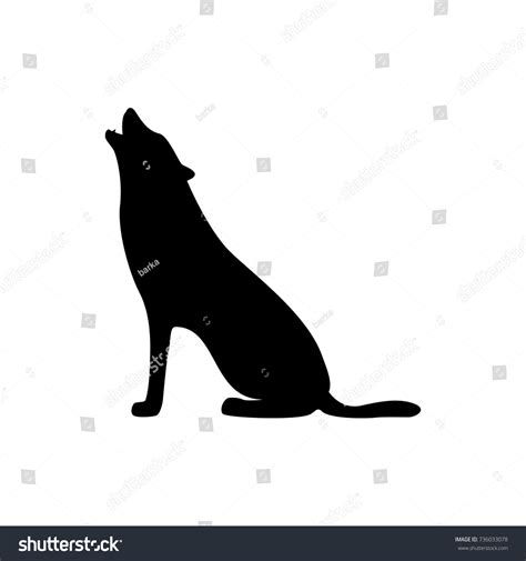 Vector Wolf Silhouette View Side Retro Stock Vector (Royalty Free ...