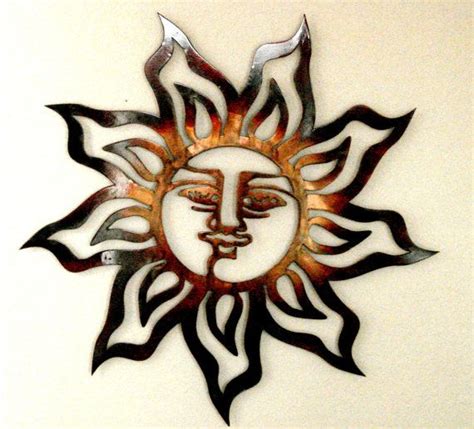 Blazing Sun Copper and Torch Patina 22 Inch Metal Wall Art Hanging | Metal sun wall art, Hanging ...
