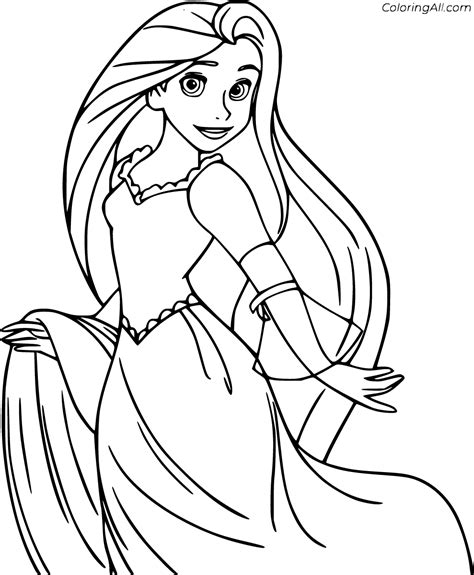 57 free printable Tangled coloring pages in vector format, easy to print from any device ...