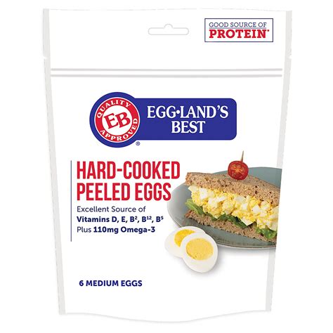 Eggland's Best Grade AA Hard-Cooked Peeled Medium Eggs - Shop Eggs ...