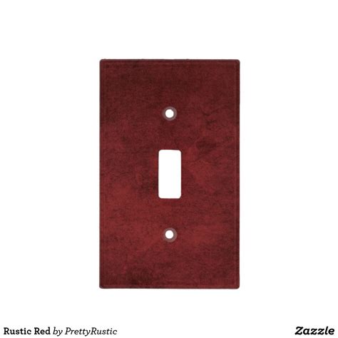 Rustic Red Light Switch Cover | Light switch covers, Red walls, Rustic red