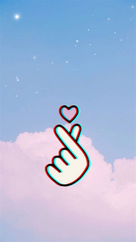 48+ Bts Kpop Korean Finger Heart Wallpaper - Kpop Lovin