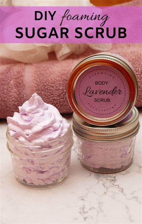 DIY Foaming Lavender Sugar Scrub Recipe (Cleanses & Exfoliates) - DIY Beauty Base - Very easy fo ...