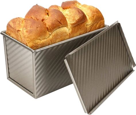 Maxjaa Loaf Pan with Lid for Baking Bread Non-Stick Loaf Tin with Cover Bread Toast Mold ...