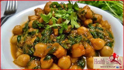 Curried Chickpeas with Spinach | Spinach, Chickpea, Curry