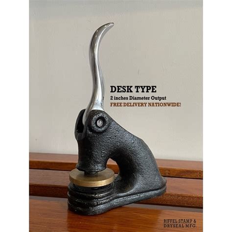 DESK TYPE Dryseal/Embosser (MANUAL OR MACHINE ENGRAVE) Professional Seal | Shopee Philippines