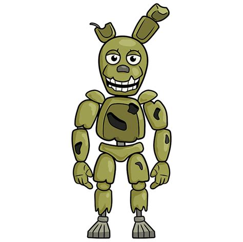 How to Draw Springtrap from Five Nights at Freddy's - Really Easy Drawing Tutorial