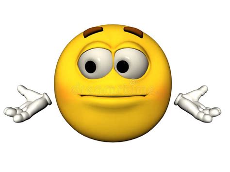 3D Confused Smiley Emoticon Stock Illustration - Illustration of three, confused: 14427856