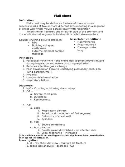 Flail Chest | PDF | Thorax | Respiratory System