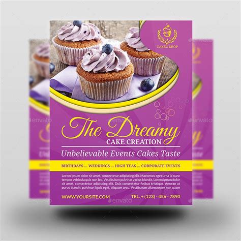 Cake Shop Advertising Bundle Vol.2 | Cake shop, Shop banner design, Bake sale flyer