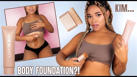 I TRIED THE KKW BODY FOUNDATION AND... - YouTube