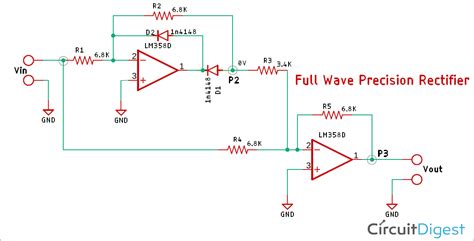 Half Wave and Full Wave Precision Rectifier Circuit using Op-Amp