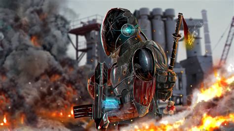 Robot with gun digital wallpaper, digital art, video games HD wallpaper | Wallpaper Flare